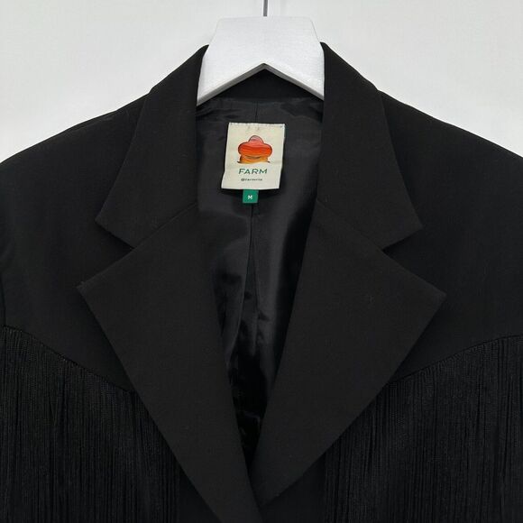 FARM Rio Black Fringe Blazer - Picture 3 of 10